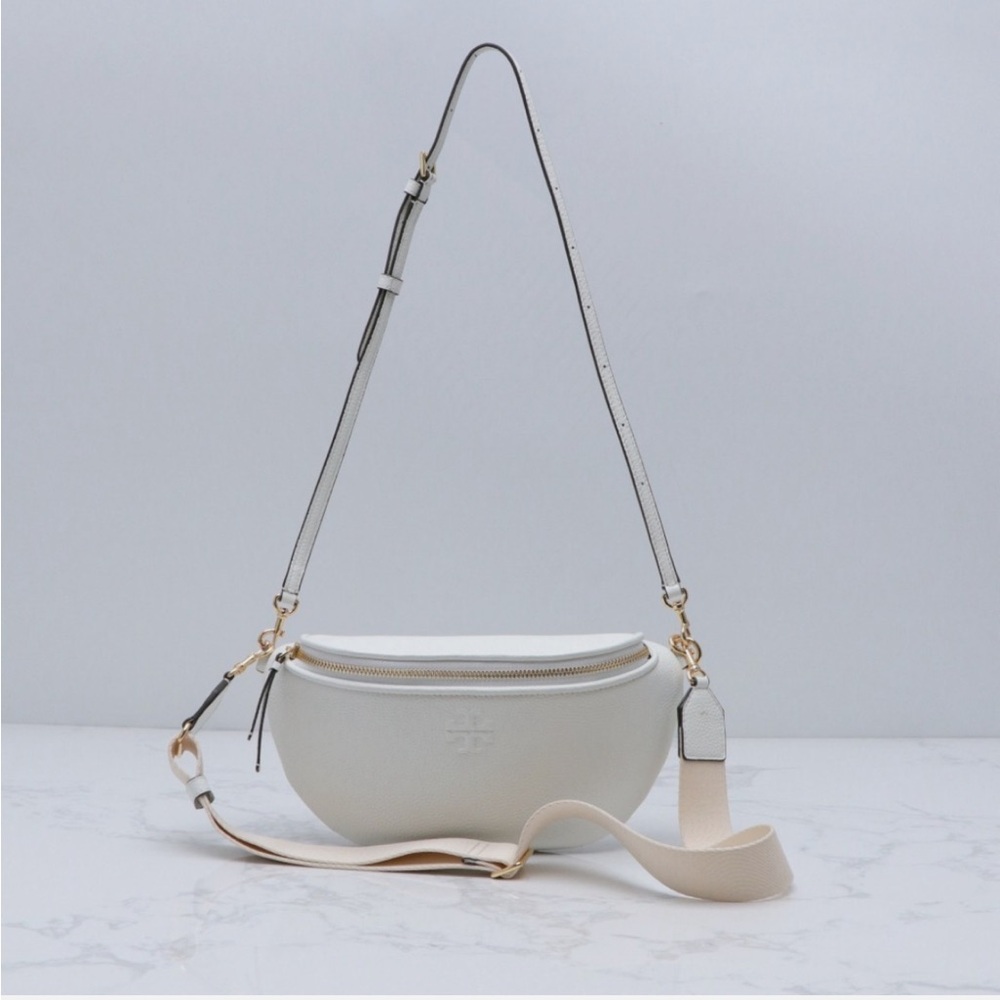 Tory Burch Thea Pebble Leather Fanny Pack Belt Bag— New Arrival